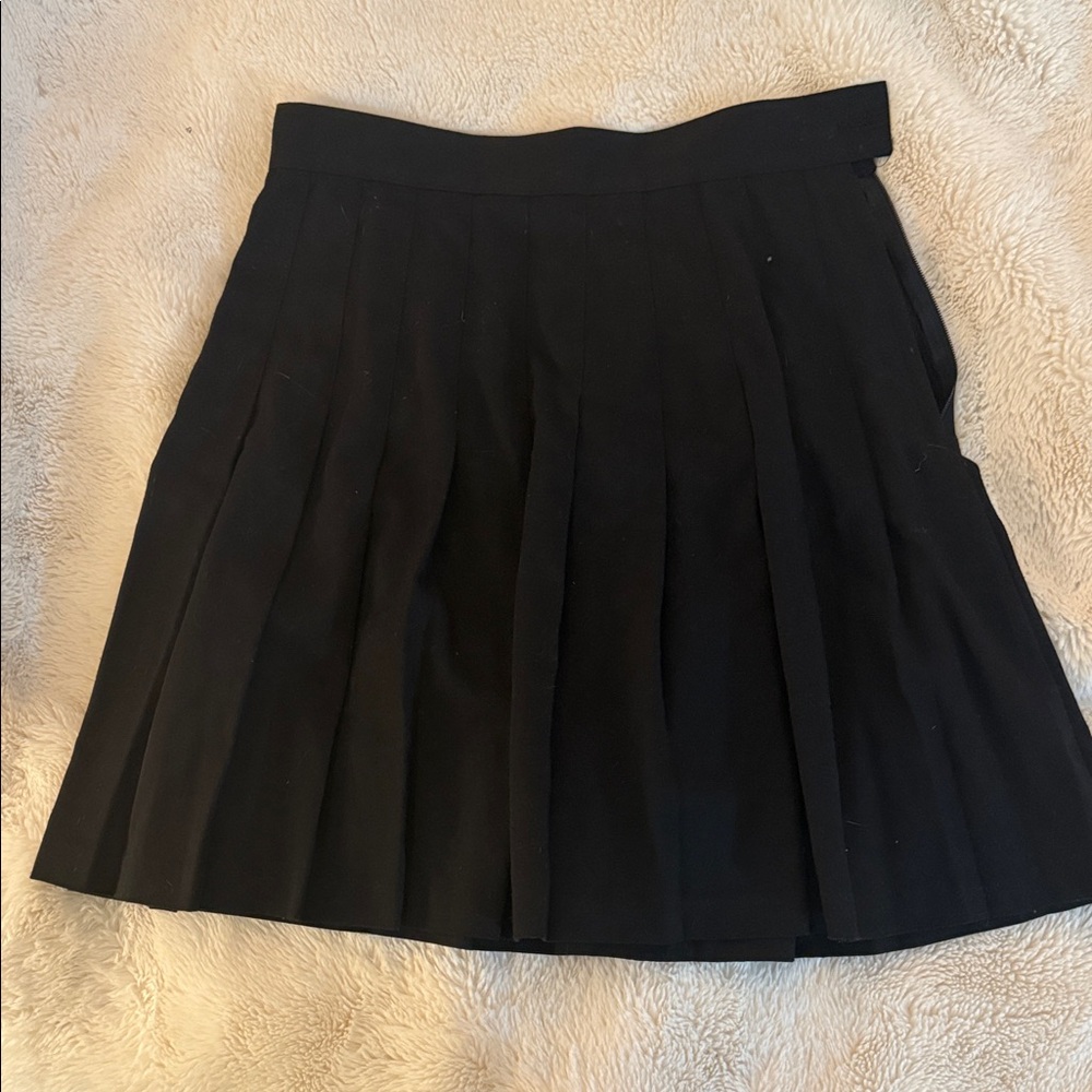 Classic Black Pleated Skirt